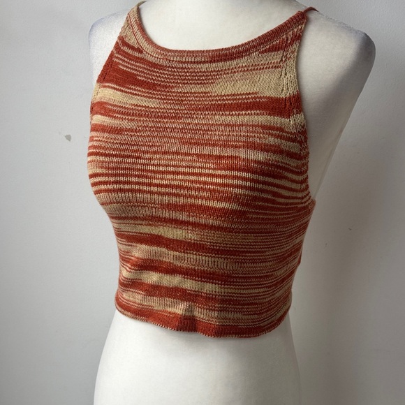 Striped Knit Backless Top - Picture 1 of 2